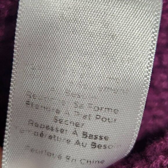 Talbots purple wool blend open front cardigan sweater small - Picture 7 of 7